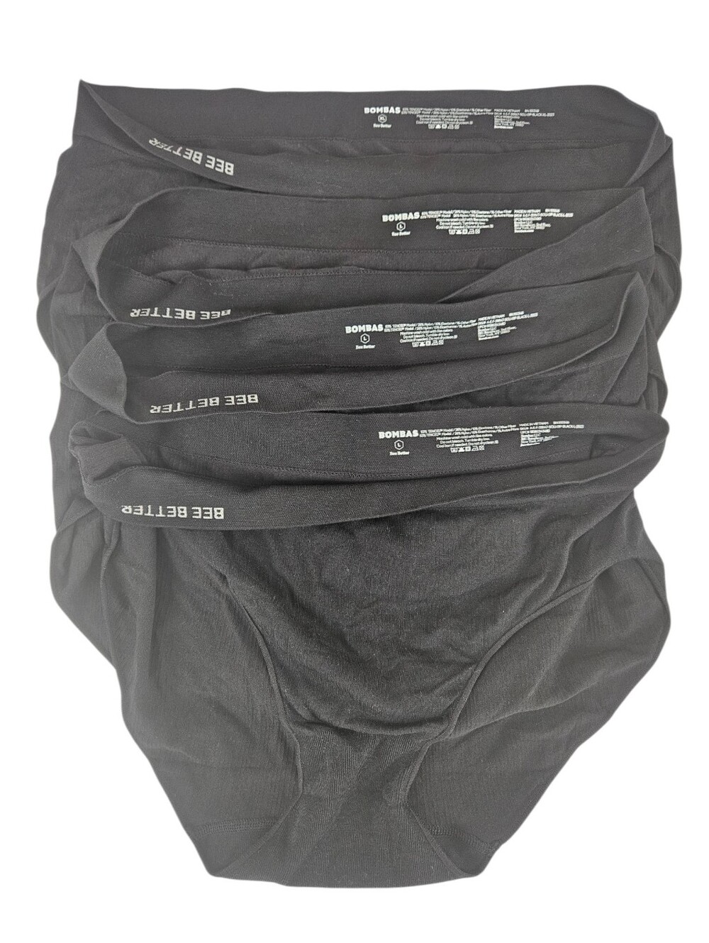 Bombas Black Everyday Tagless Comfortable Underwear NWOT Size L/XL
